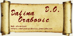 Dafina Orabović vizit kartica